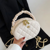 Lattice Totes Famous PU Leather Women's Handbag Short Handle Shoulder Bag