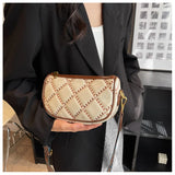 Lattice Women Shoulder Bags Female Handbags Wide Shoulder Strap