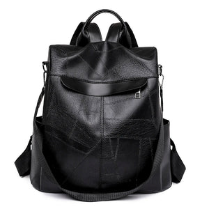 Leather Travel Backpack Anti Theft Rucksack
