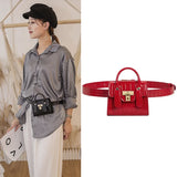 Leather Belt Bag Women Phone Pouch Fanny Pack Chest Packs