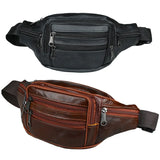 Leather Waist Fanny Pack for Men Women Travel Phone Bag