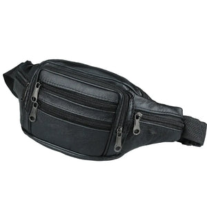 Leather Casual Waist Fanny Pack Hip Belt Bag for Mobile Travel