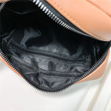 Leather Crossbody Bags Camera Headphone Pouch Solid Wide Strap