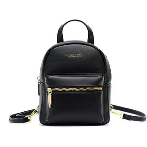 Women's Leather Mini Backpack Purse Multi-Function Shoulder Bag