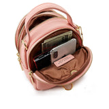 Leather Mini Backpack Purse for Women Ladies Tote