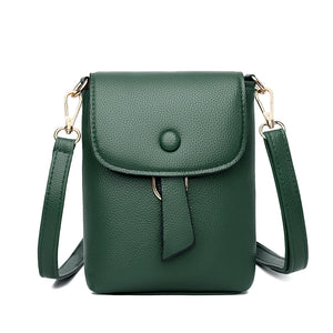Leather Mobile Phone Bag Women's Shoulder Bags Messenger Bags