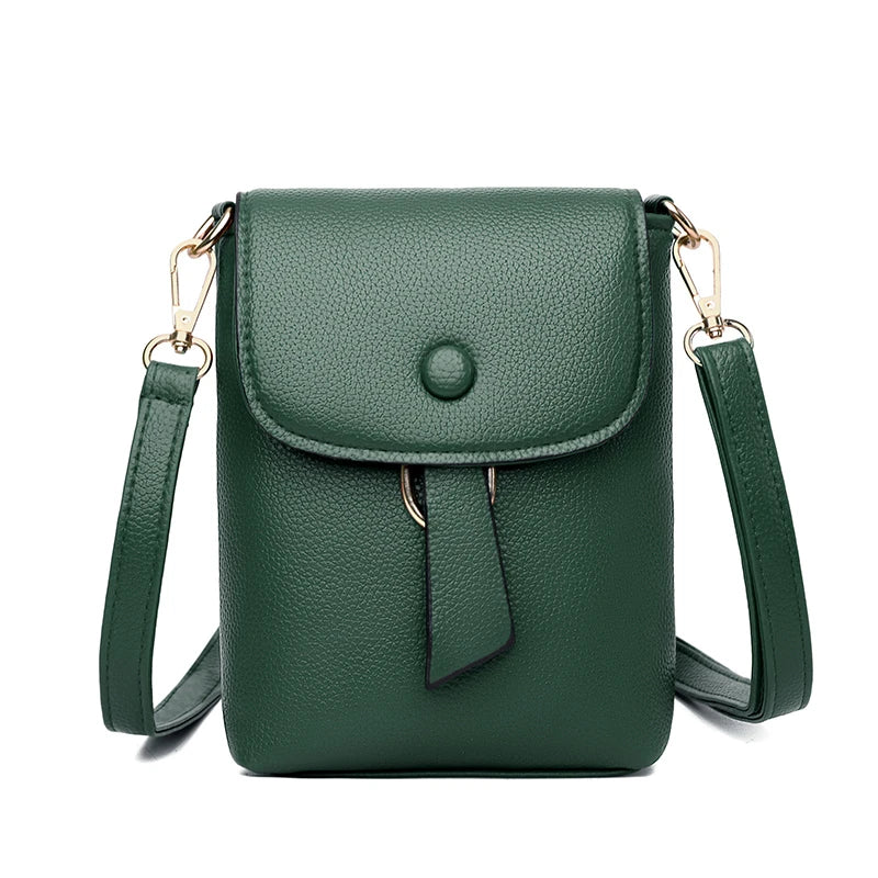 Leather Mobile Phone Bag Women's Shoulder Bags Messenger Bags