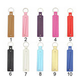 Leather Personalized Rhinestone Name Keychain Keyring
