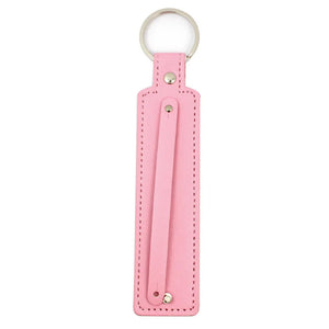Leather Personalized Rhinestone Name Keychain Keyring