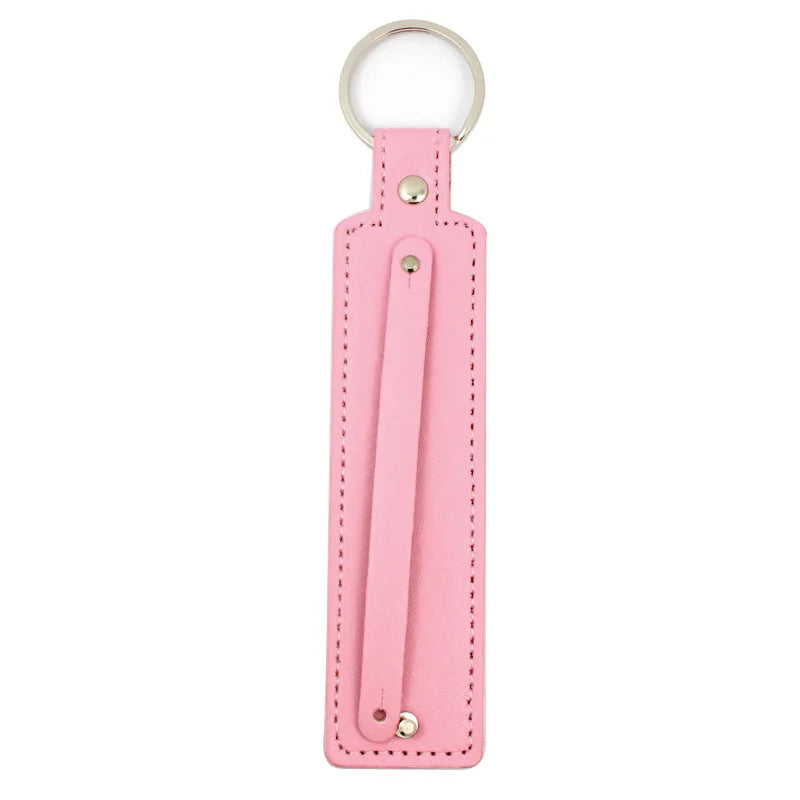 Leather Personalized Rhinestone Name Keychain Keyring