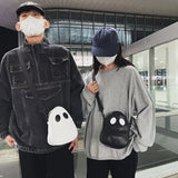 Fun Devil Unisex Shoulder Handbag Small PU Crossbody Bag Zipper Street