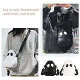 Fun Devil Unisex Shoulder Handbag Small PU Crossbody Bag Zipper Street