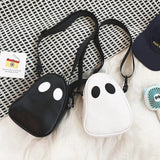 Fun Devil Unisex Shoulder Handbag Small PU Crossbody Bag Zipper Street