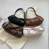 Leather Shoulder Side Bag for Women Small Pocket Handbag