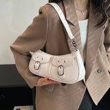 Leather Shoulder Side Bag for Women Small Pocket Handbag