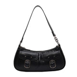 Leather Shoulder Side Bag for Women Small Pocket Handbag