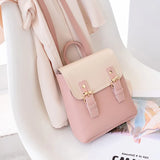 Leather Small Shoulder Bag Female Handbags Women Patchwork Colors Cross Body Pur