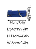 Leather Solid Handbags Women Shopper Underarm Bag Golden Chain
