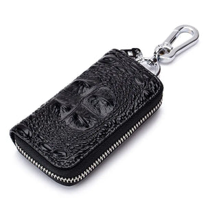 Crocodile Pattern Leather Key Wallet Holder
