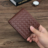 Men's Cowhide Embossed Leather Wallet Dollar Clip
