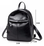 Leather Women Backpack School Backpacks Zipper School Bag For Girls