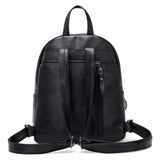 Leather Women Backpack School Backpacks Zipper School Bag For Girls