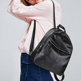 Leather Women Backpack Shoulder Bag for Teenager Girls Student
