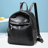 Leather Women Backpack Shoulder Bag for Teenager Girls Student