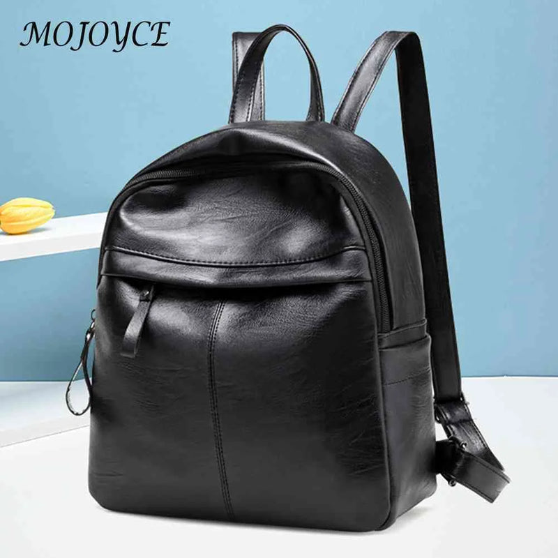 Vintage Leather Women Backpack School Book Bag Teenager College Knapsack