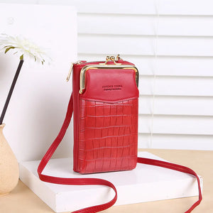 Embossed Crocodile Pattern Women Wallet Large Capacity Messenger Bag