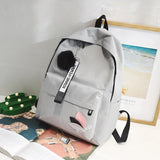Leaves Backpack Printed Plants Canvas Student School Bags Teenager Girls