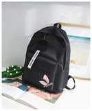 Leaves Backpack Printed Plants Canvas Student School Bags Teenager Girls