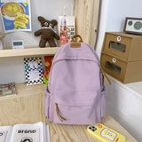 Large-capacity Solid School Bag Multi-functional Unisex