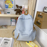 Large-capacity Solid School Bag Multi-functional Unisex