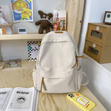 Large-capacity Solid School Bag Multi-functional Unisex