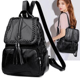 Leisure Women's Backpack Soft PU Leather Handbag Shoulder Bag Travel Schoolbags
