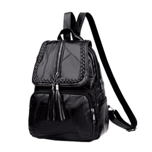 Leisure Women's Backpack Soft PU Leather Handbag Shoulder Bag