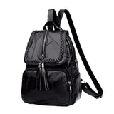 Leisure Women's Backpack Soft PU Leather Handbag Shoulder Bag