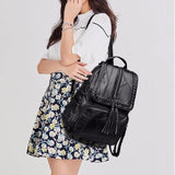 Leisure Women's Backpack Soft PU Leather Handbag Shoulder Bag