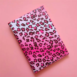 Leopard Print Passport Cover Travel Ticket Holder Case Pouch