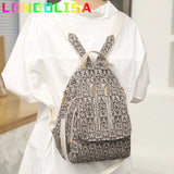 4 in 1 Women's Backpack Shoulder Crossbody Bag PU Leather Bagpack