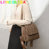 4 in 1 Women's Backpack Shoulder Crossbody Bag PU Leather Bagpack