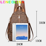 4 in 1 Women's Backpack Shoulder Crossbody Bag PU Leather Bagpack