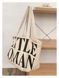 Pattern Canvas Shoulder Bag Large Capacity Women Shopping Handbag