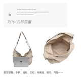 Letter Pattern Women Crossbody Canvas Bag Casual Portable Ladies Shoulder Bags