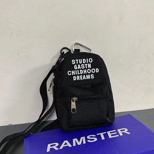 Letter Print Chest Bag Hiphop Streetwear Women Men Shoulder Package
