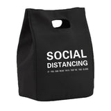 Letter Print Lunch Bag Insulated Thermal Breakfast Portable