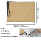 Women Cosmetic Gift Bag Linen Zipper Pouch Travel Tote Makeup Organizer