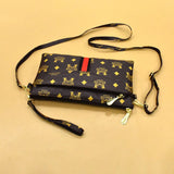 Striped Clutch Bag Purse Durable Female Crossbody Evening Bags