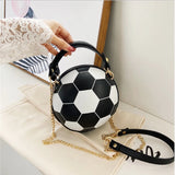 Soccer Basketball Crossbody Bag Round Small Shoulder Bag